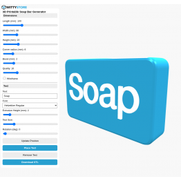 Generatore barre di sapone da stampare in 3D